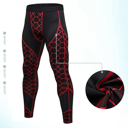 Men's Compression Run jogging Suits Grid Clothes Sports Set