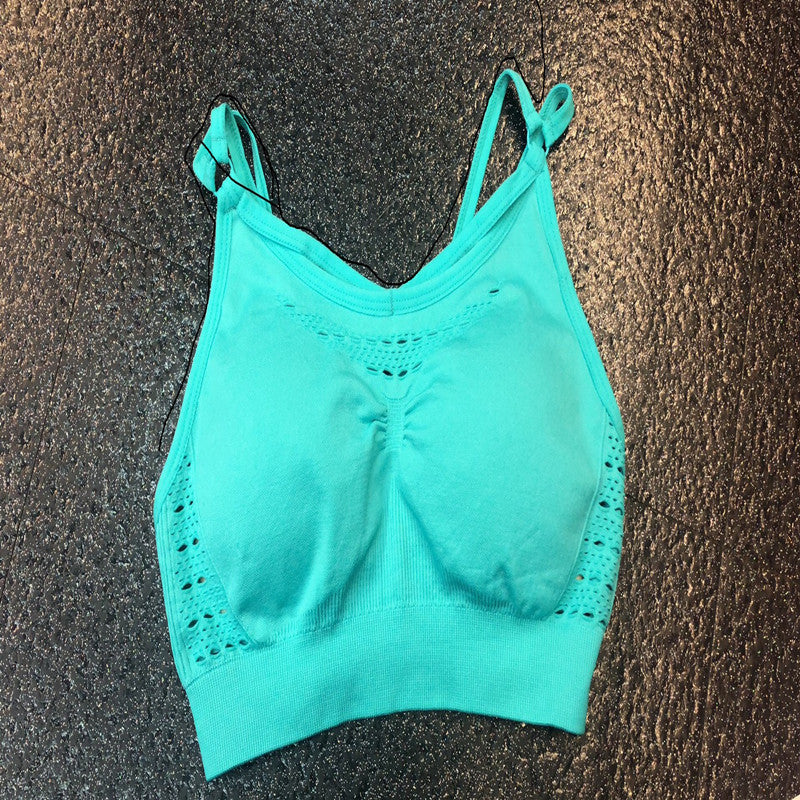 Elastic seamless sports bra