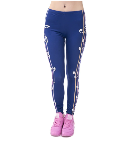 Printed thin pencil feet pants stretch big ladies yoga pants leggings