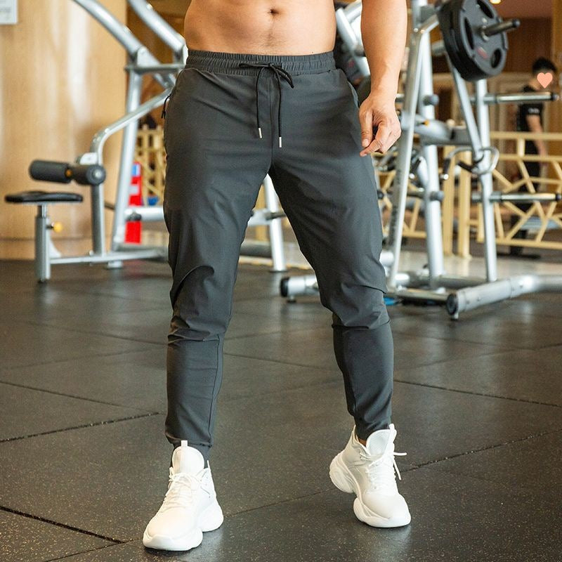 Men's Summer Ice Silk Thin Training Sports Trousers