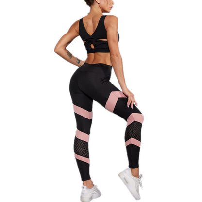 Slim slimming training yoga pants breathable cropped pants