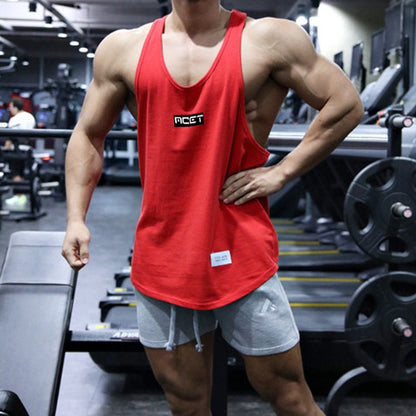 Fitness Vest Men's Solid Color Fashion Sports Casual Vest