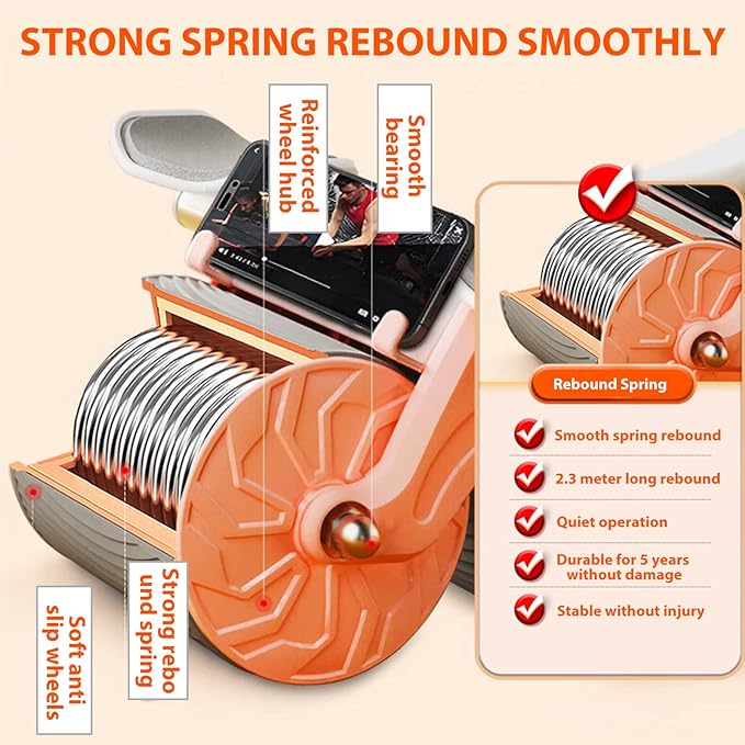 Elbow Support Automatic Rebound Abdominal Wheel Ab Roller