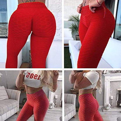 Leggings Women Gym High Waist Push Up Yoga Pants Jacquard