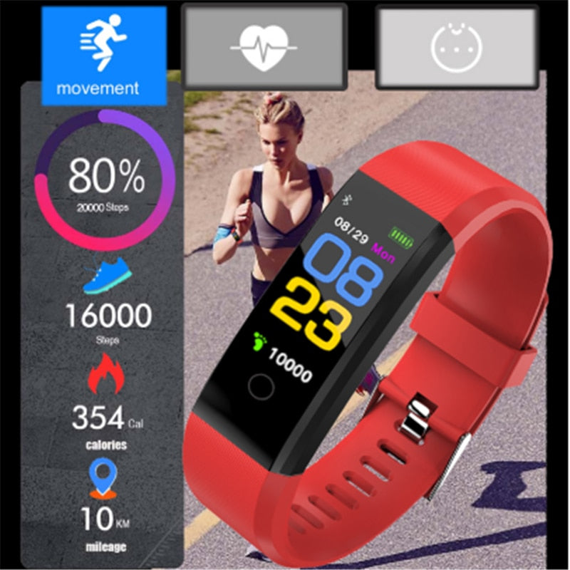 Screen Smart Wristband Heart Rate Monitor Fitness Activity Tracker