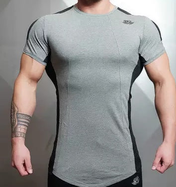 Muscle Brothers Fitness Sports Casual Breathable Short Sleeve