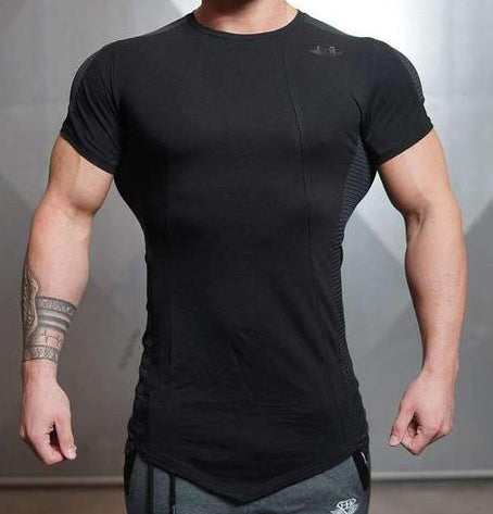 Muscle Brothers Fitness Sports Casual Breathable Short Sleeve