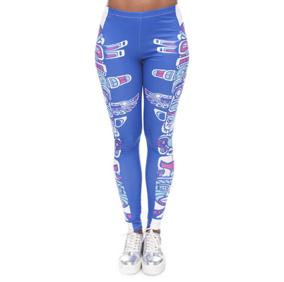 Printed thin pencil feet pants stretch big ladies yoga pants leggings