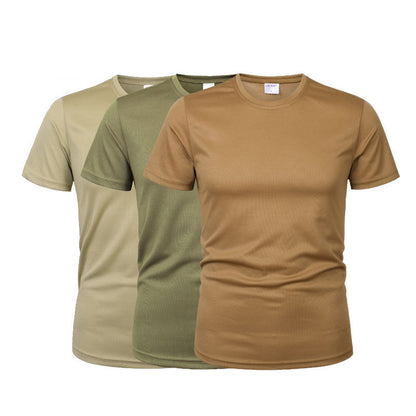 Quick-drying military fan short sleeve training suit