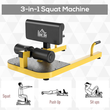 3-in-1 Padded Push Up Sit Up Deep Sissy Squat Machine
