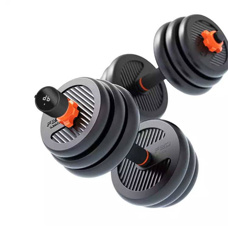 Men's Fitness Equipment Rubberized Dumbbell Household Kettlebell Removable Barbell