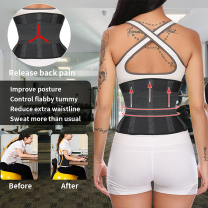 Rubber Support Abdomen Belt Fitness Sports Sweat Burst Belt