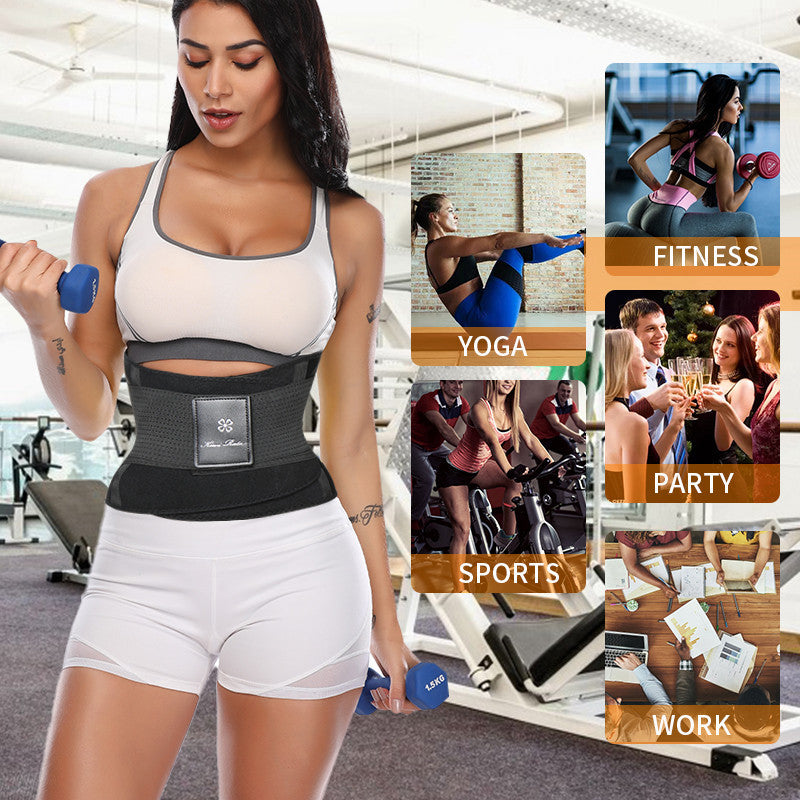 Rubber Support Abdomen Belt Fitness Sports Sweat Burst Belt