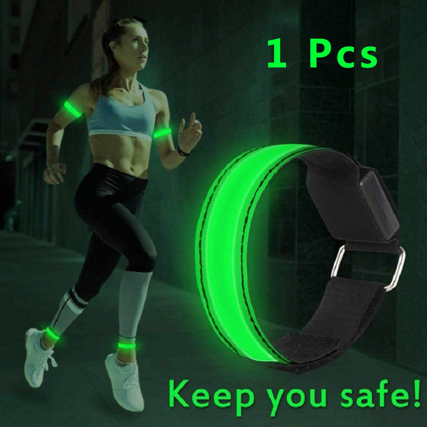 USB Charging LED Luminous Night Running Armband Bracelet