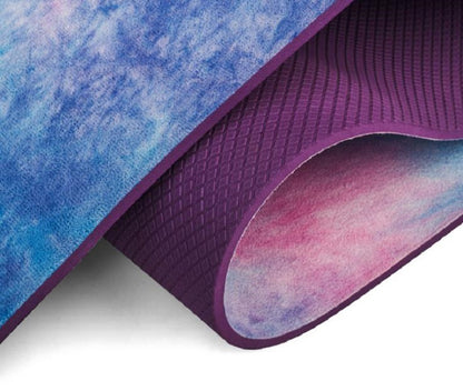 Tie-dyed Natural Rubber Yoga Mat Suede Sublimation Transfer Yoga Mat