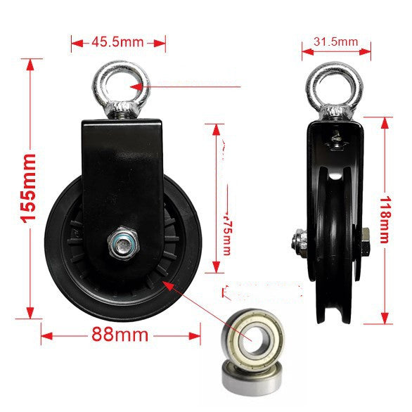 Fitness Equipment Bracket Pulley Mute Hanging Wheel