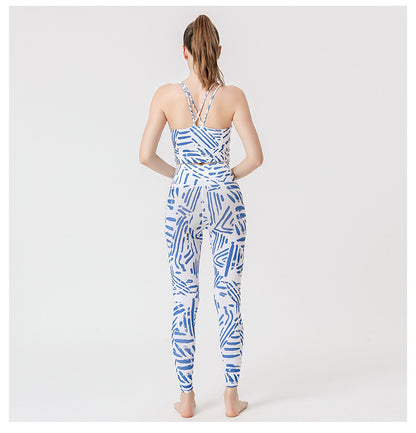 Yoga Clothing Women Suit European And American Printed Leggings