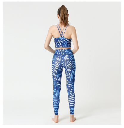 Yoga Clothing Women Suit European And American Printed Leggings