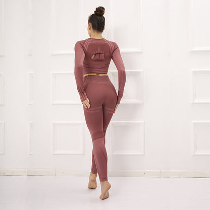 Belly Button Yoga Beauty Back Long-Sleeved High-Waist