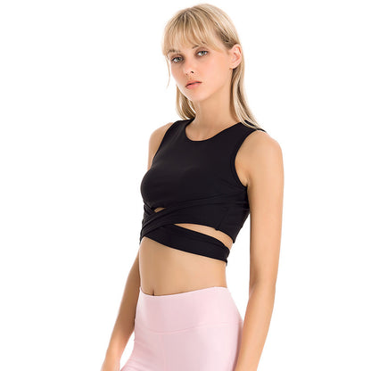 Lace-up Vest Running Fitness Halter Underwear Yoga Bra