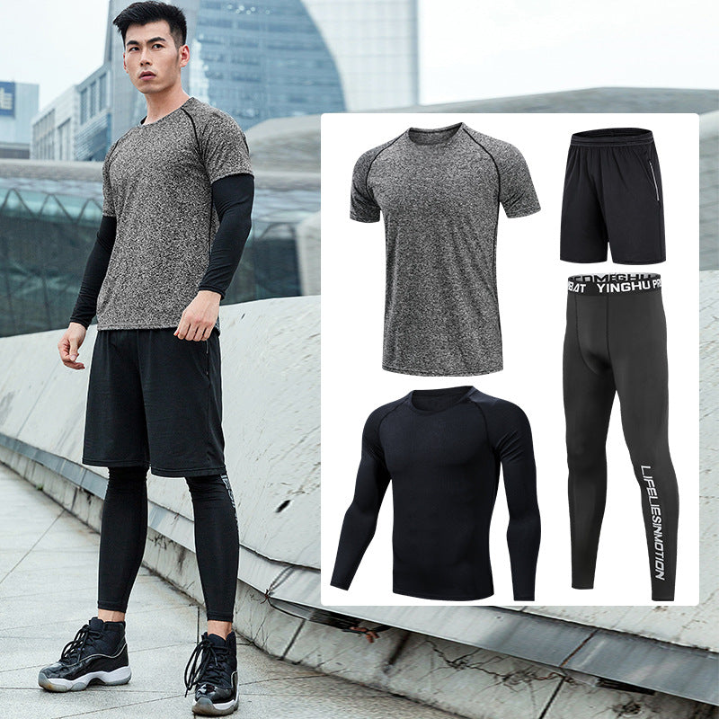 Men'S Fitness Clothing Running Sports Quick-Drying Clothing Training Clothing