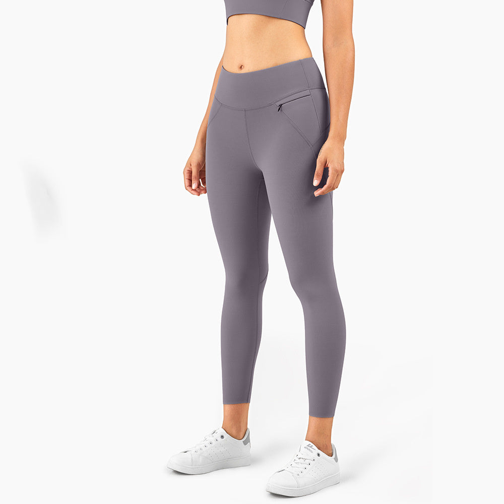 Close-Up Pocket High-Waisted Peach Hip Fitness Pants