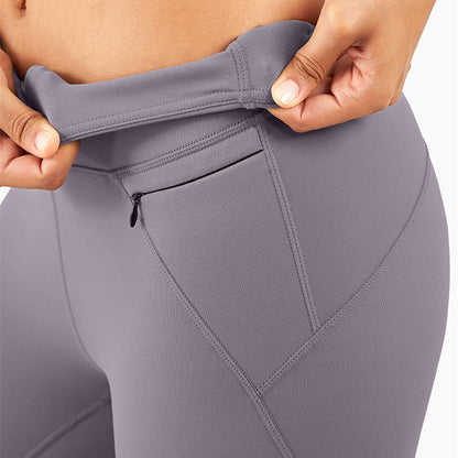 Close-Up Pocket High-Waisted Peach Hip Fitness Pants