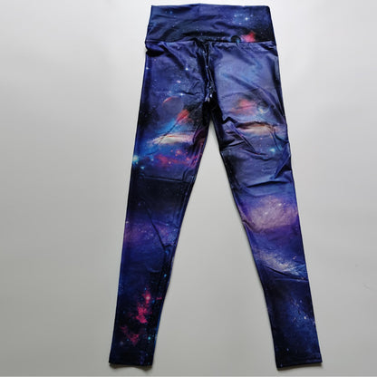 Fitness High Elastic Sports Leggings Training Abstract Ink Pattern