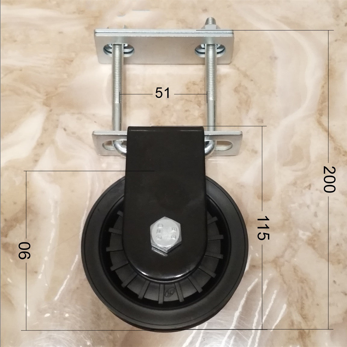 Square Tube Fixed Bearing Pulley Mute Hanging Diy Fitness