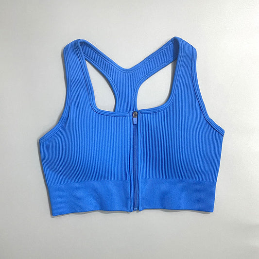 Zip Sports Top Tight Sports Bra