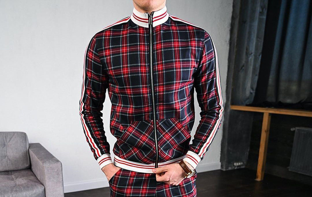 Autumn Men Casual Zipper Jacket Sports Wear Street High collar