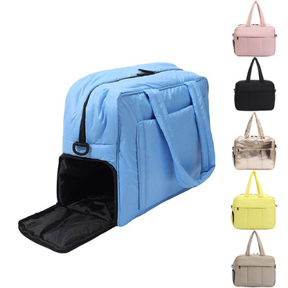 Down Handbags Winter Travel Duffle Bag With Shoes Compartment