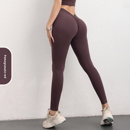 Fashion V-shaped Yoga Pants Ins High Waist Trousers