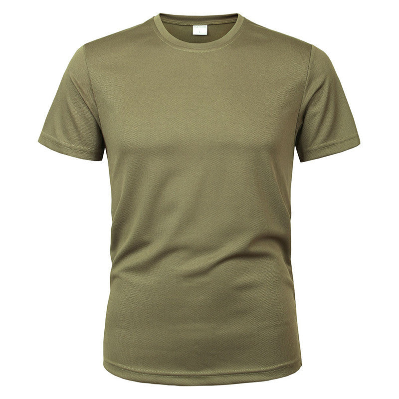 Quick-drying military fan short sleeve training suit