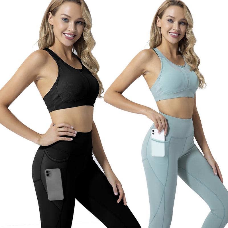 Shockproof sports bra set