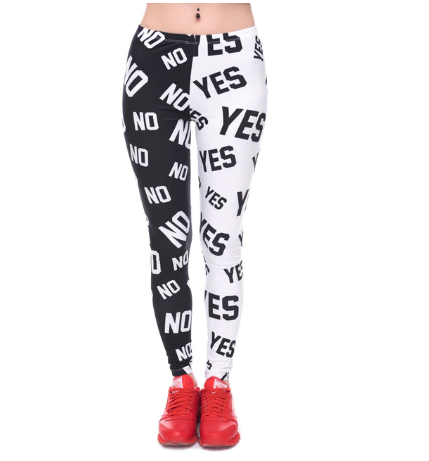 Printed thin pencil feet pants stretch big ladies yoga pants leggings