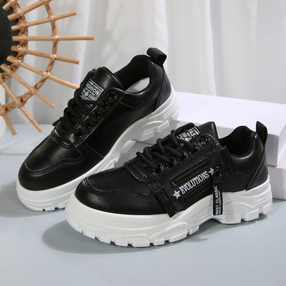 Lace-up Sports Shoes With Side-Zipper Design Fashion