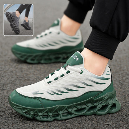 Men's Lace-up Sneakers Thick-soled Running Sports Casual Shoes