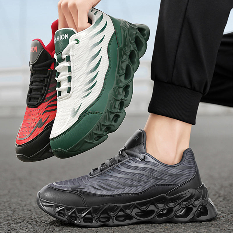 Men's Lace-up Sneakers Thick-soled Running Sports Casual Shoes