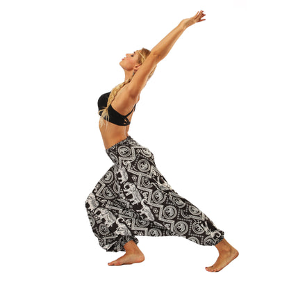 Digital Printed Wide Leg Lantern Yoga Fitness Pants