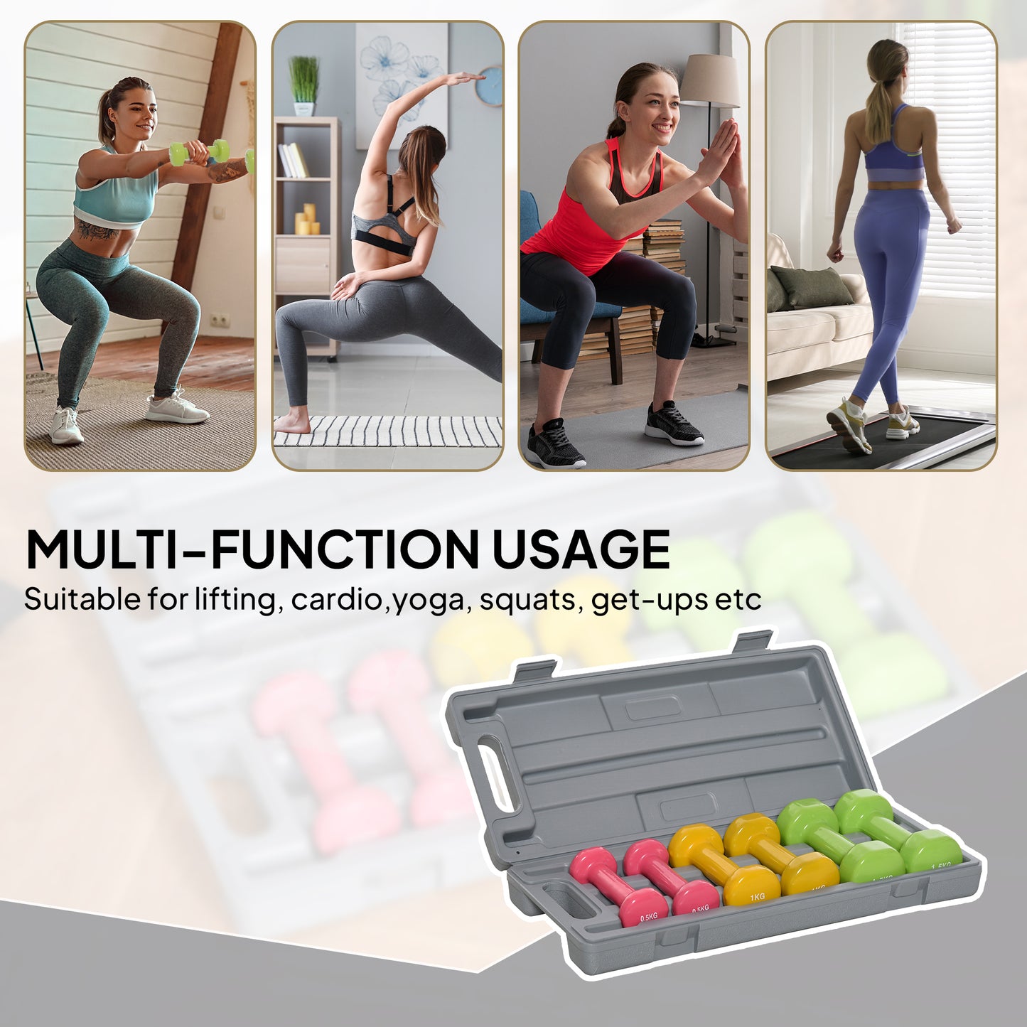 6Kg Dumbbell Set Fitness Weight Set For Men And Women