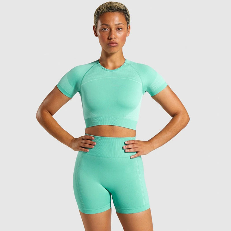 Seamless Knitted Buttocks Yoga Set