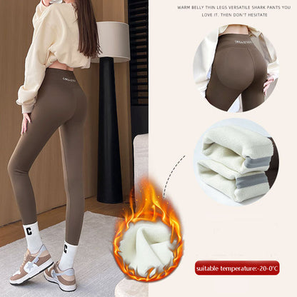 Fleece Thickened Leggings Winter -20 To 5 Shark Pants For Women