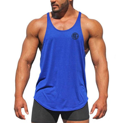 Professional Bodybuilding Fitness Men's Cotton I-shaped Vest