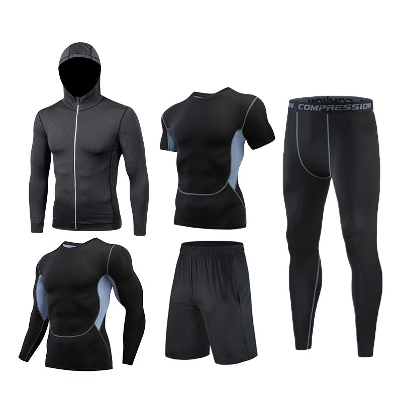 Sports Suit Men's Long-sleeved Trousers Gym Suit Running Training