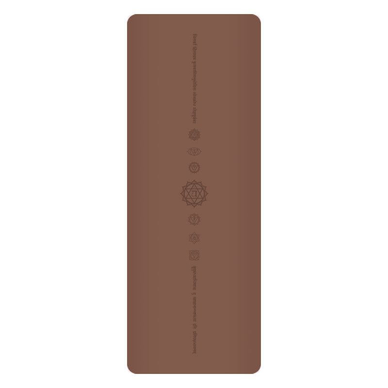 White Pu Leather Natural Rubber Rustic Yoga Mat