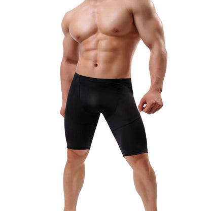 Men's Fitness Sports Tights Summer Stretch Breathable Running Training 5 Pants Men