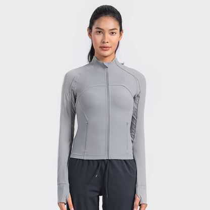 Women's Half Turtleneck Sports Fitness Jacket