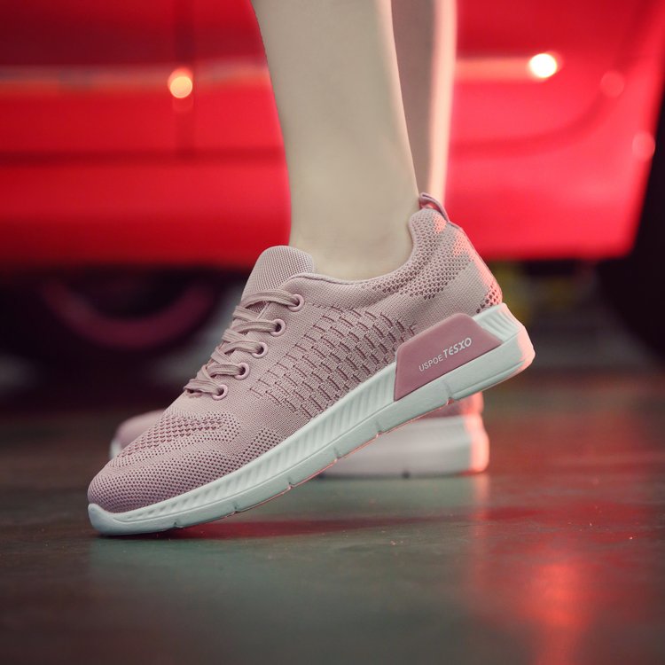 Flyknit sports shoes women's shoes breathable mesh cloth shoes