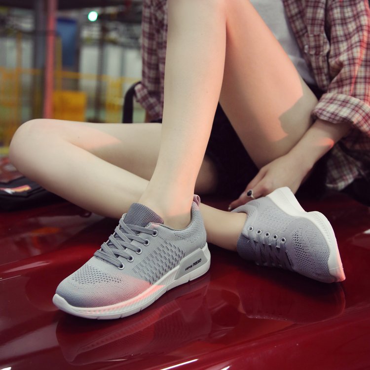 Flyknit sports shoes women's shoes breathable mesh cloth shoes